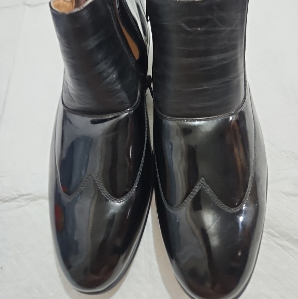 Ferro Aldo Men's Black Patent Leather Dress Shoes Sz 11